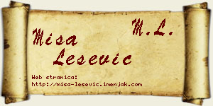 Miša Lešević vizit kartica